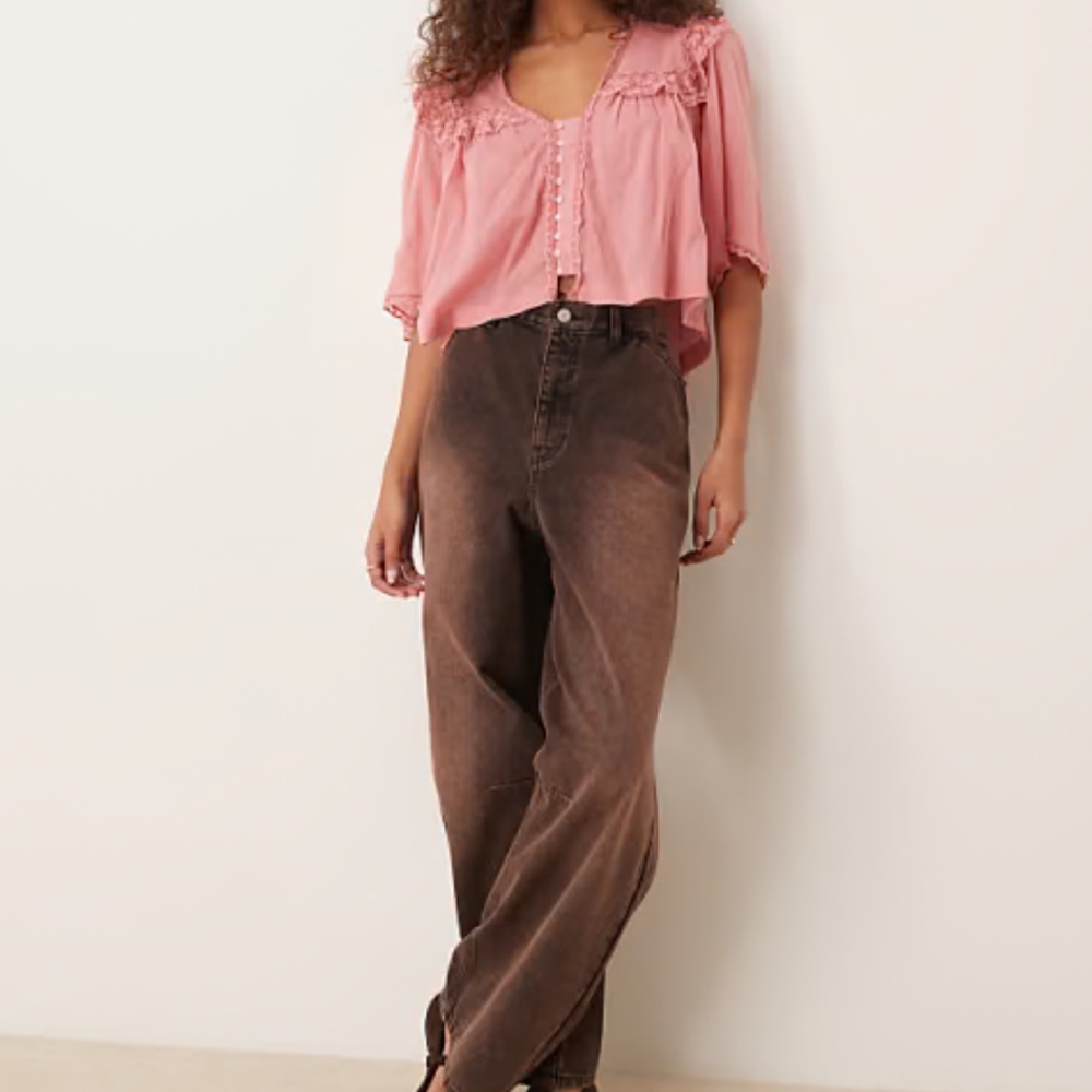 Free People Luna Top Pink NWOT - Picture 3 of 9